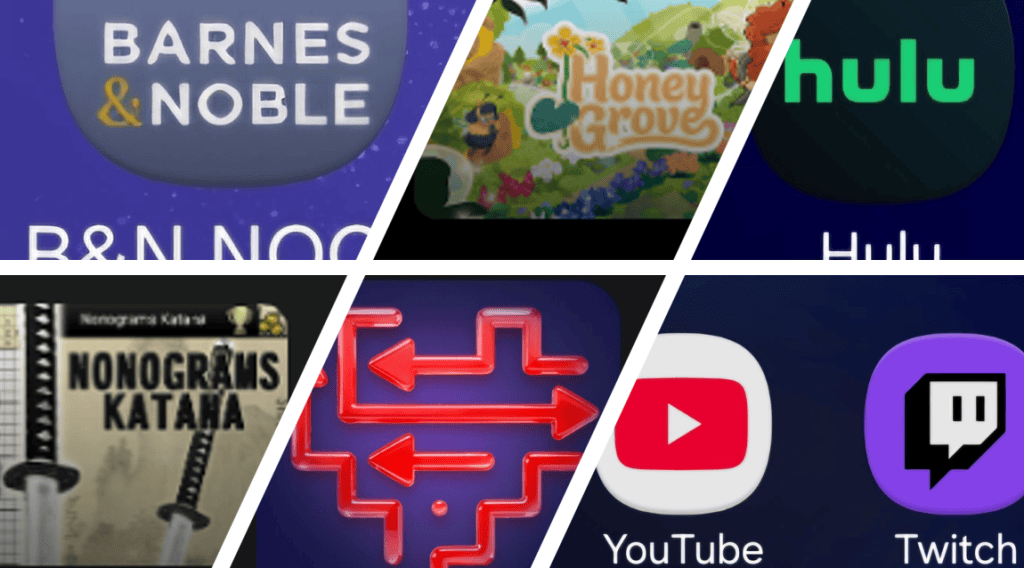 Collage of apps. Educational and entertainmentn apps.